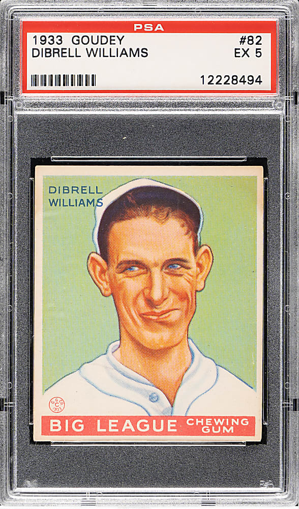 1933 R319 Goudey #82 Dibrell Williams PSA EX 5