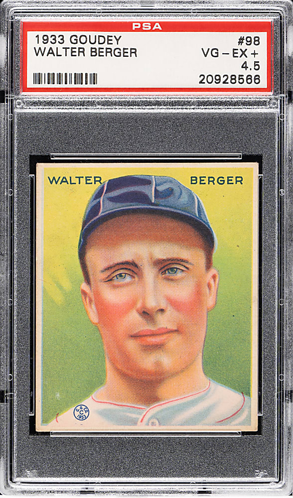 1933 R319 Goudey #98 Walter Berger PSA VG-EX+ 4.5