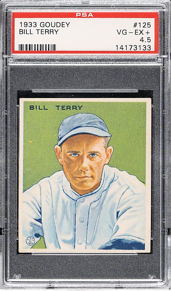 1933 R319 Goudey #125 Bill Terry PSA VG-EX+ 4.5