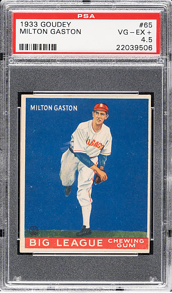 1933 R319 Goudey #65 Milton Gaston PSA VG-EX+ 4.5