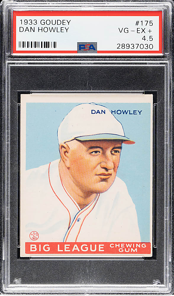 1933 R319 Goudey #175 Dan Howley PSA VG-EX+ 4.5