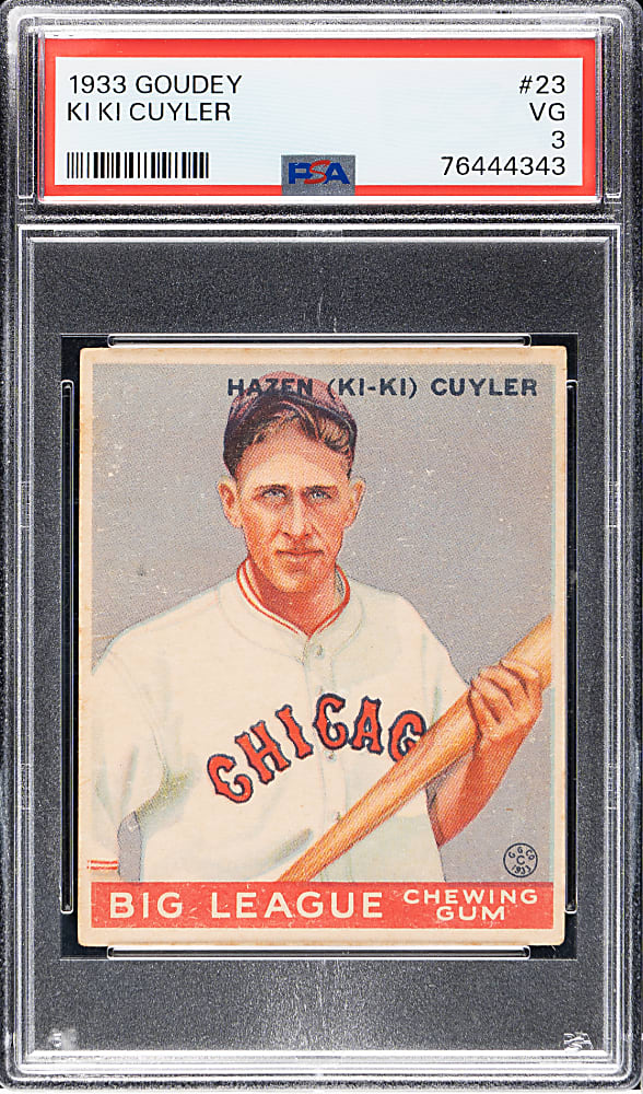 1933 R319 Goudey #23 KiKi Cuyler PSA VG 3