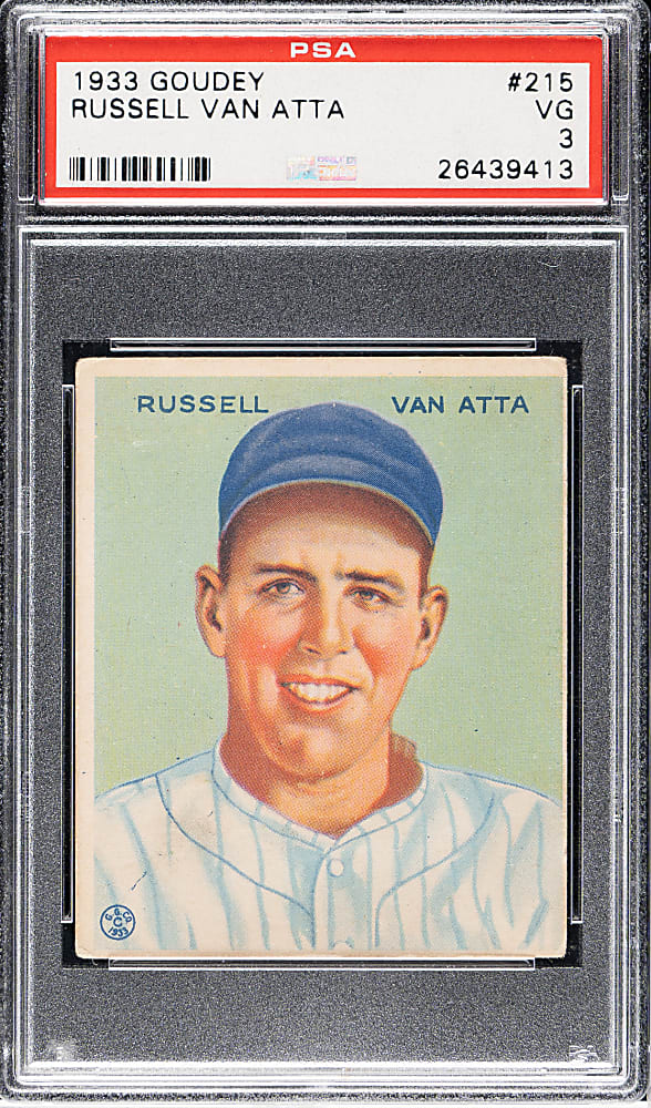 1933 R319 Goudey #215 Russell Van Atta PSA VG 3