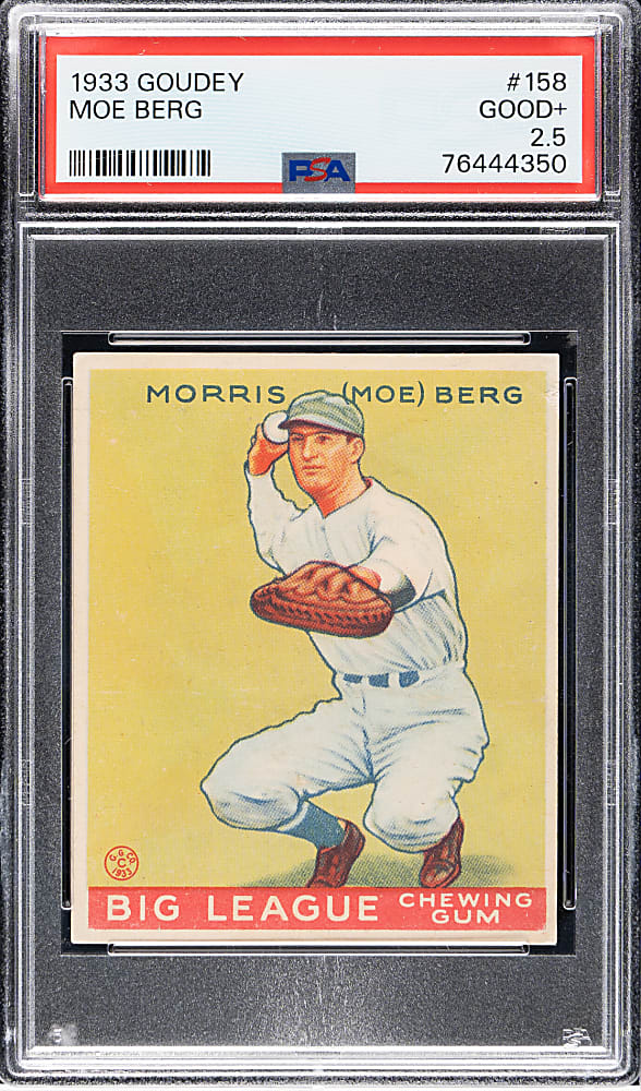 1933 R319 Goudey #158 Moe Berg PSA GOOD+ 2.5
