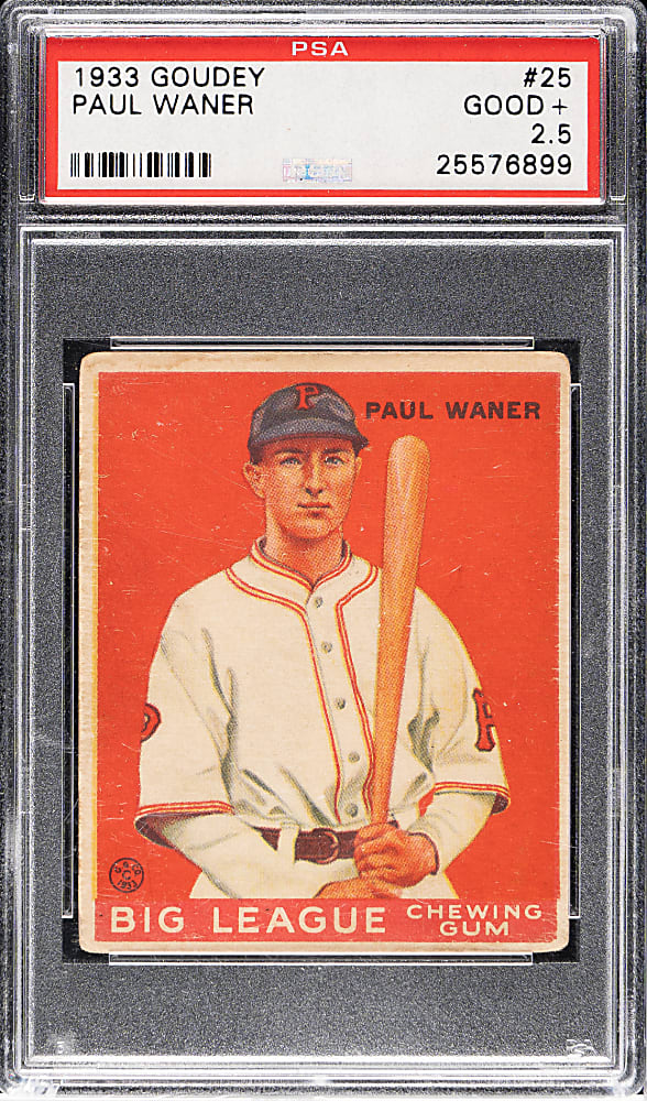 1933 R319 Goudey #25 Paul Waner PSA GOOD+ 2.5