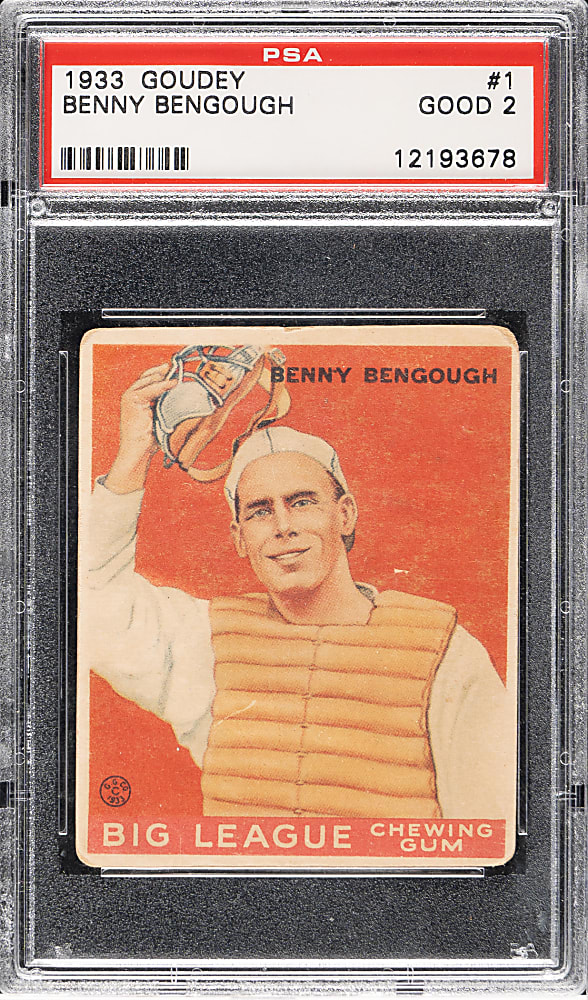 1933 R319 Goudey #1 Benny Bengough PSA GOOD 2