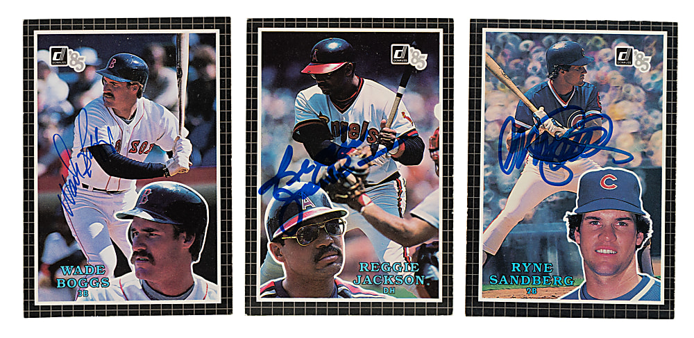 Signed 1985 Donruss Action All-Stars Collection (7) Including Nolan Ryan, Tony Gwynn, and Don Mattingly