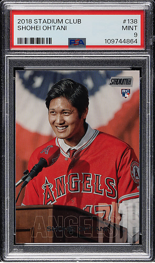 2018 Topps Stadium Club #138 Shohei Ohtani Rookie PSA MINT 9