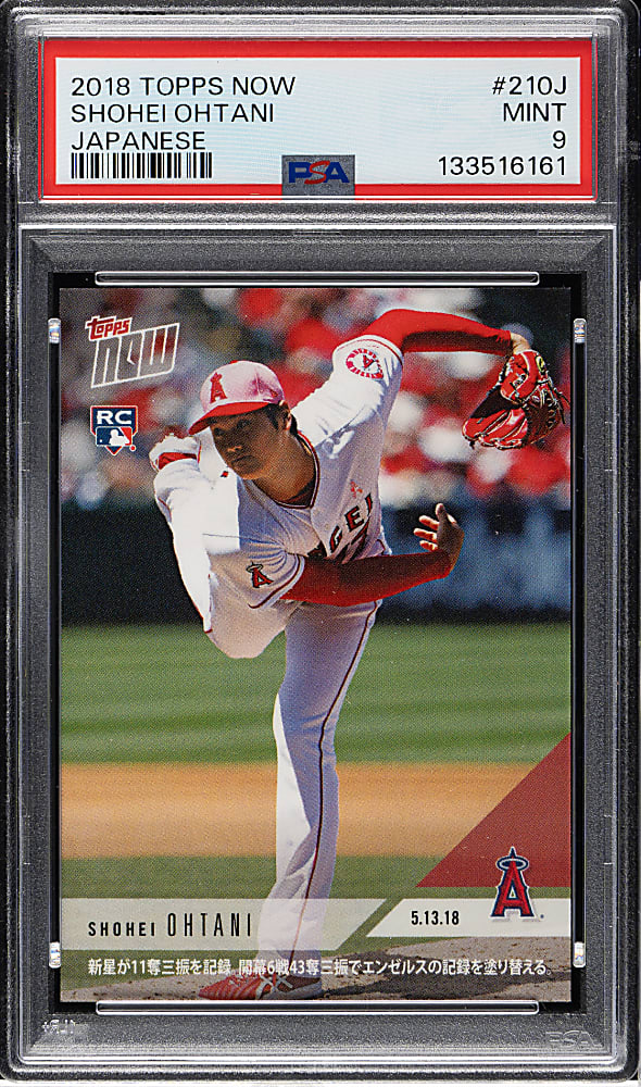 2018 Topps Now #210J Shohei Ohtani Rookie PSA MINT 9