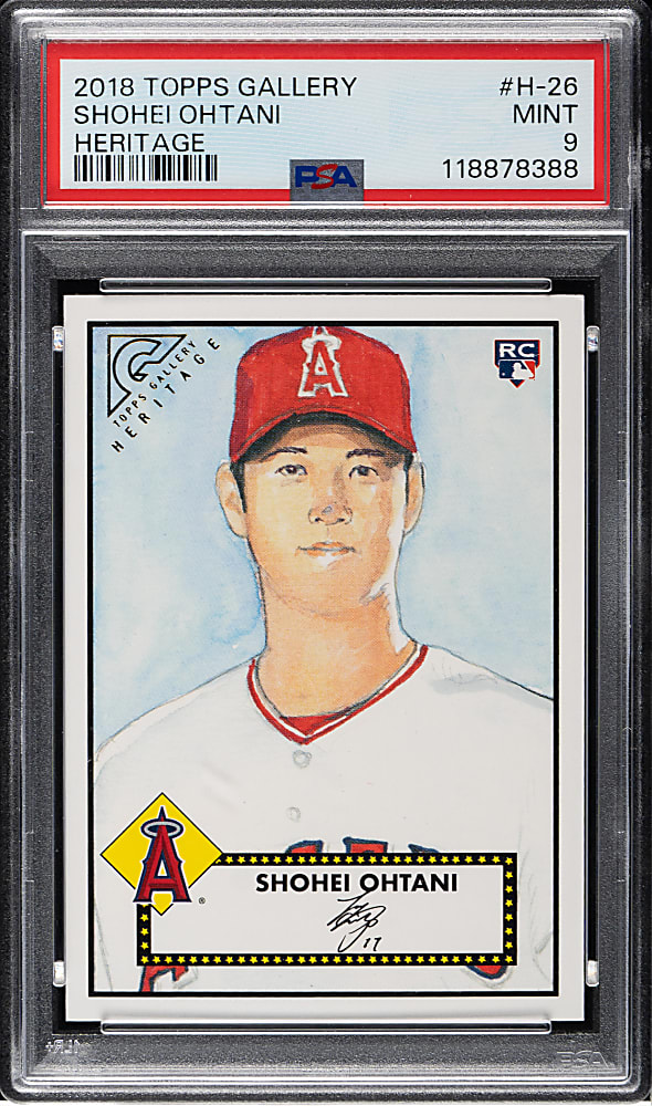 2018 Topps Gallery Heritage #H-26 Shohei Ohtani Rookie PSA MINT 9