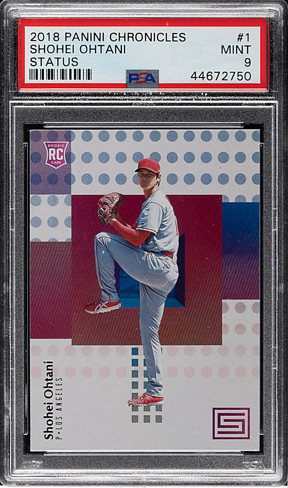 2018 Panini Chronicles Status #1 Shohei Ohtani Rookie PSA MINT 9