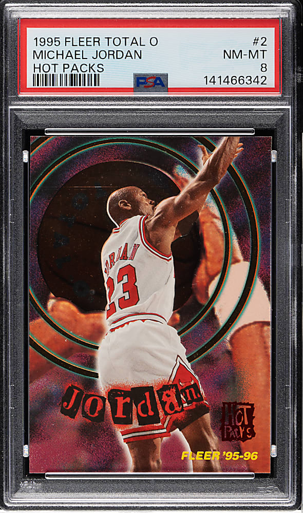 1995-1996 Fleer Total O Hot Packs Basketball #2 Michael Jordan PSA NM-MT 8