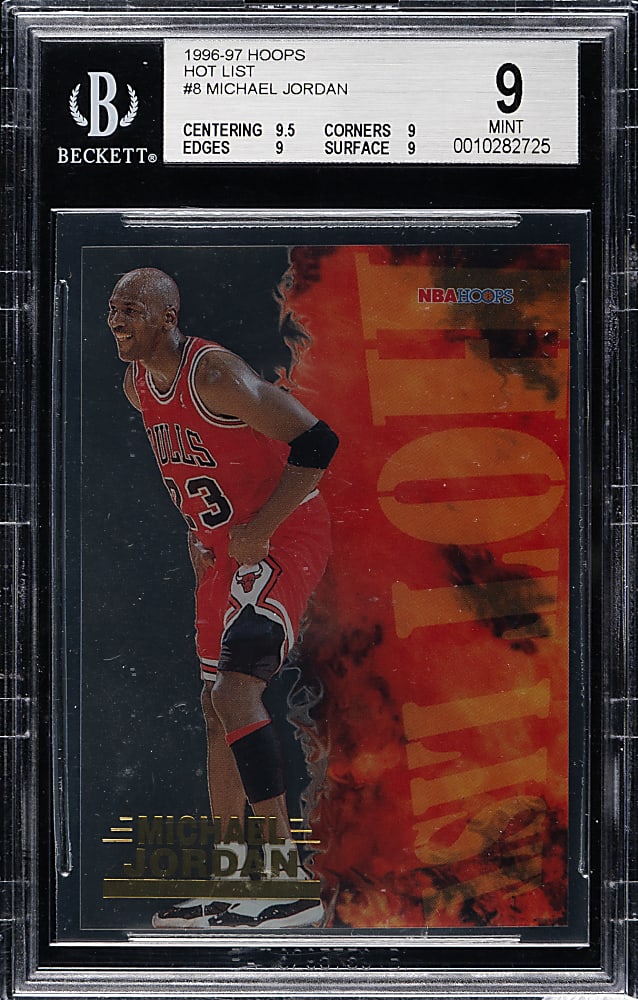 1996-1997 Hoops Hot List Basketball #8 Michael Jordan BGS MINT 9