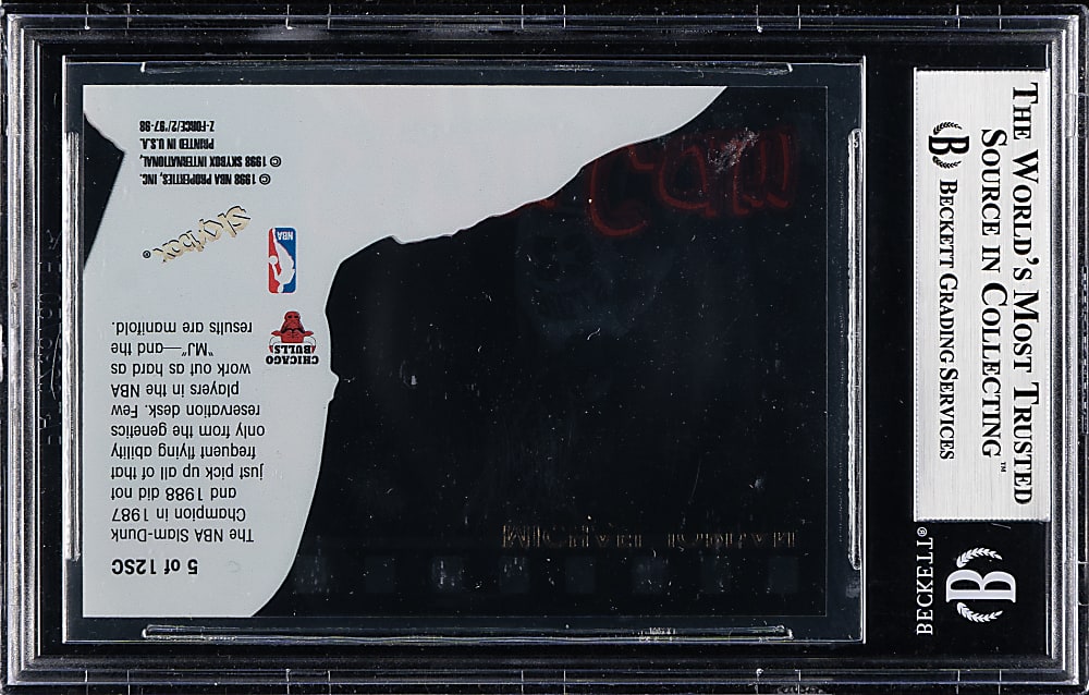 1997-1998 Skybox Z-Force Slam Cam Basketball #5 Michael Jordan BGS MINT 9