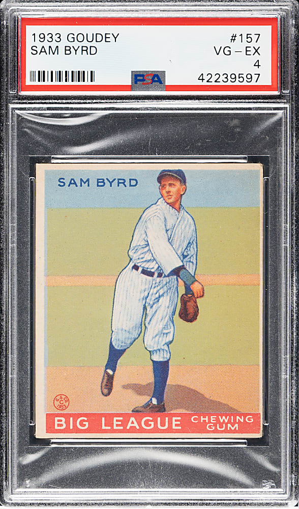 1933 R319 Goudey #157 Sammy Byrd PSA VG-EX 4