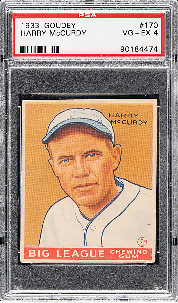 1933 R319 Goudey #170 Harry McCurdy PSA VG-EX 4