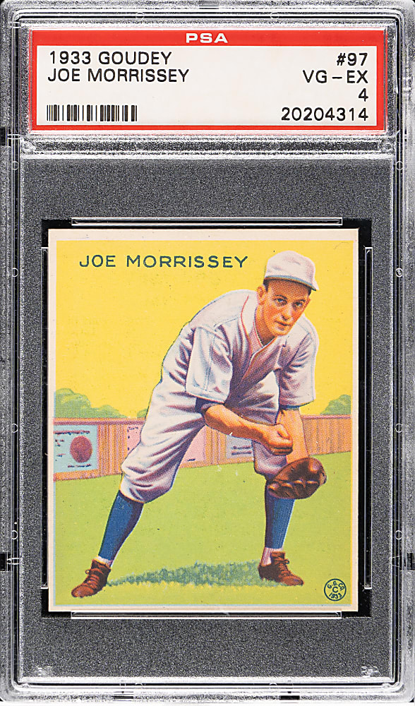1933 R319 Goudey #97 Joe Morrissey PSA VG-EX 4