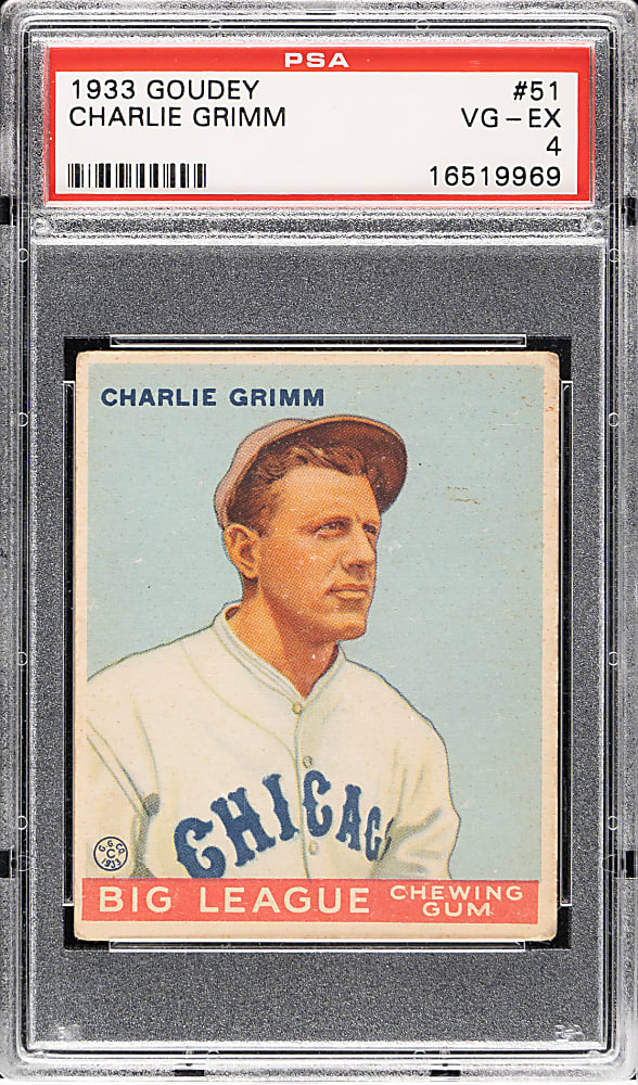 1933 R319 Goudey #51 Charlie Grimm PSA VG-EX 4