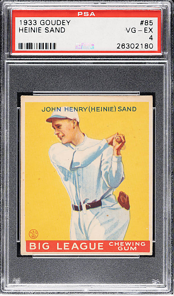 1933 R319 Goudey #85 Heinie Sand PSA VG-EX 4