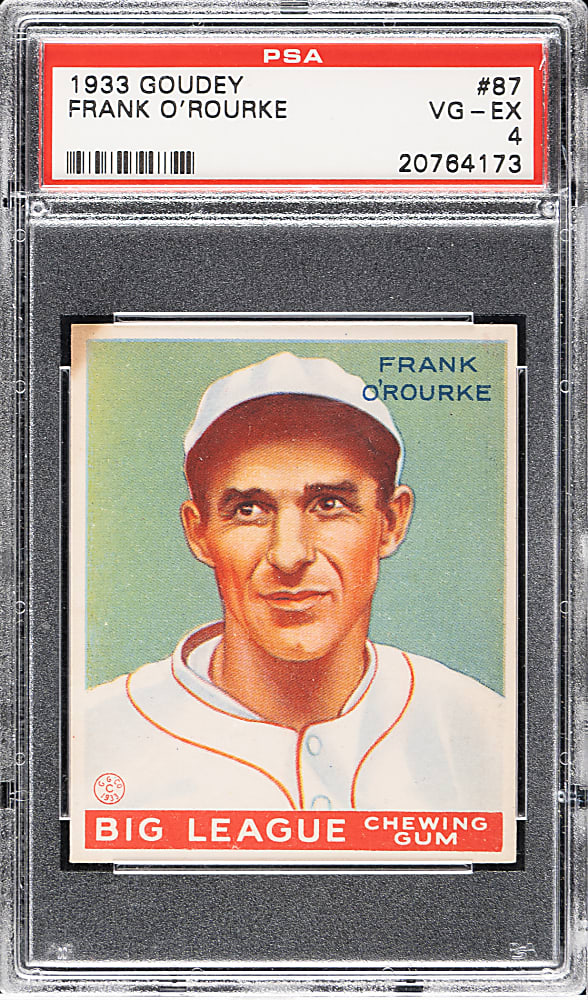 1933 R319 Goudey #87 Frank O'Rourke PSA VG-EX 4