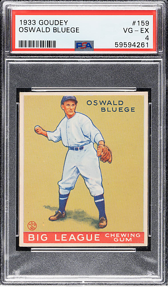 1933 R319 Goudey #159 Oswald Bluege PSA VG-EX 4
