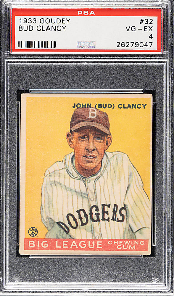 1933 R319 Goudey #32 Bud Clancy PSA VG-EX 4