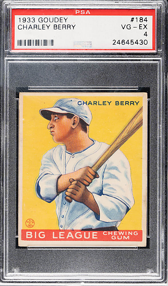 1933 R319 Goudey #184 Charley Berry PSA VG-EX 4
