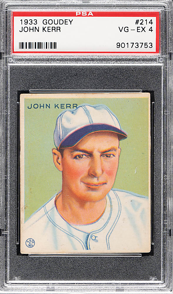 1933 R319 Goudey #214 John Kerr PSA VG-EX 4