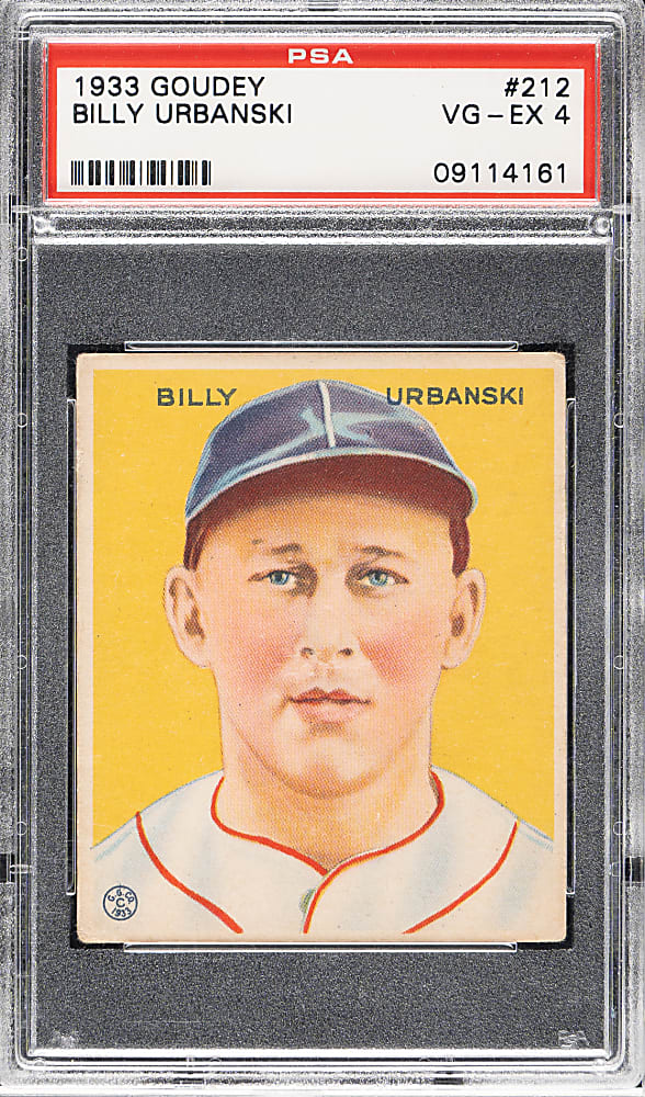 1933 R319 Goudey #212 Billy Urbanski PSA VG-EX 4