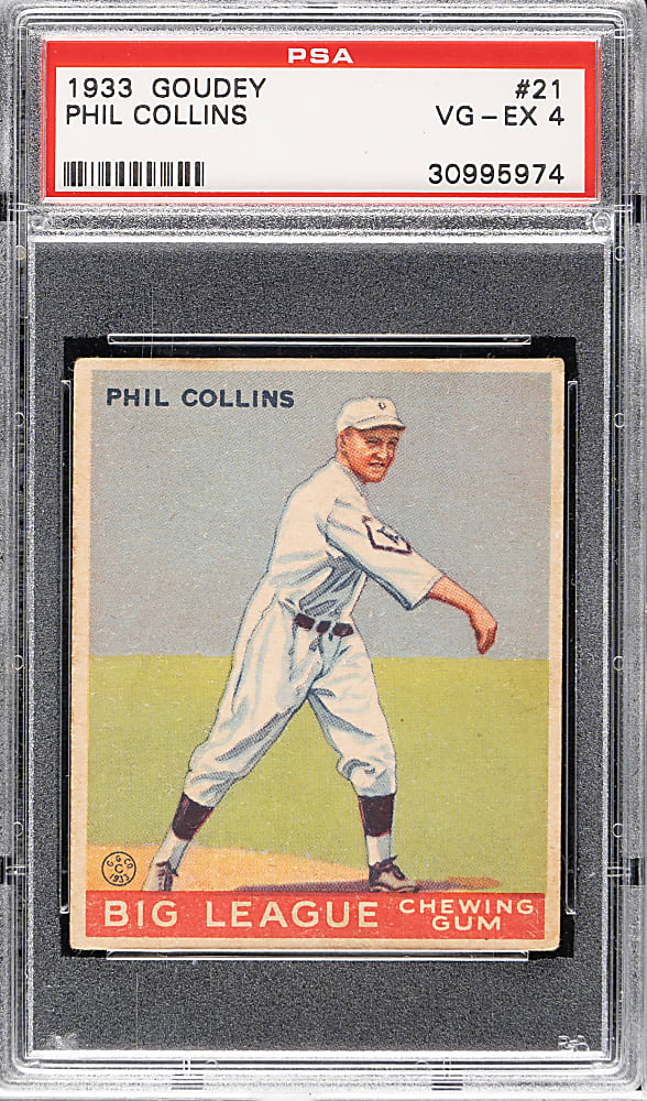 1933 R319 Goudey #21 Phil Collins PSA VG-EX 4