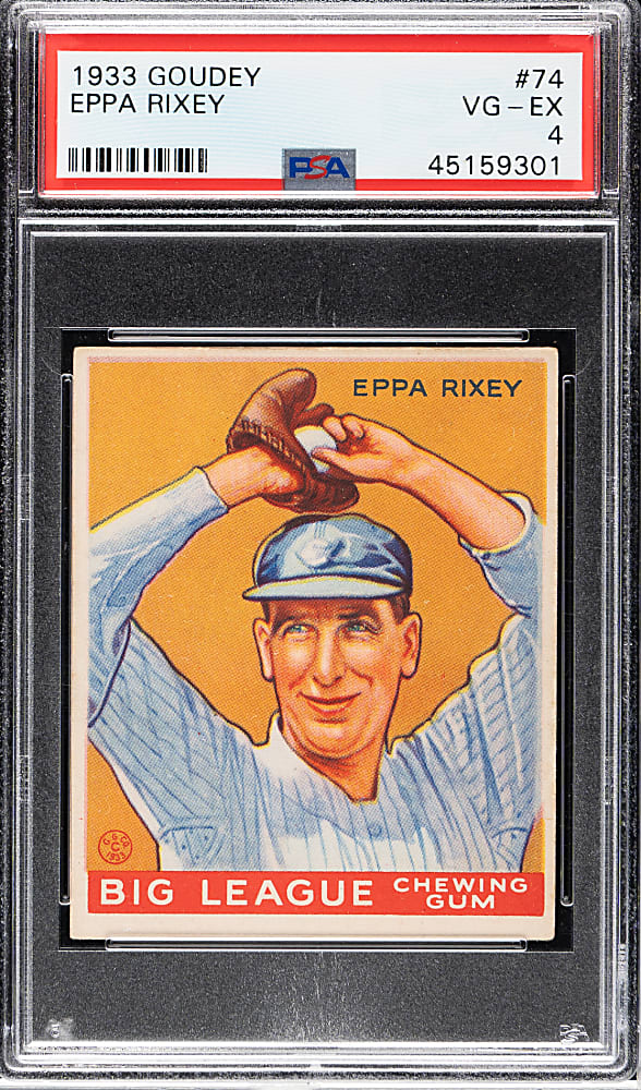 1933 R319 Goudey #74 Eppa Rixey PSA VG-EX 4