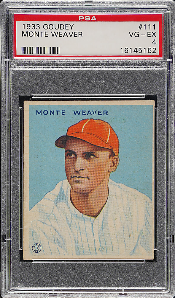 1933 R319 Goudey #111 Monte Weaver PSA VG-EX 4
