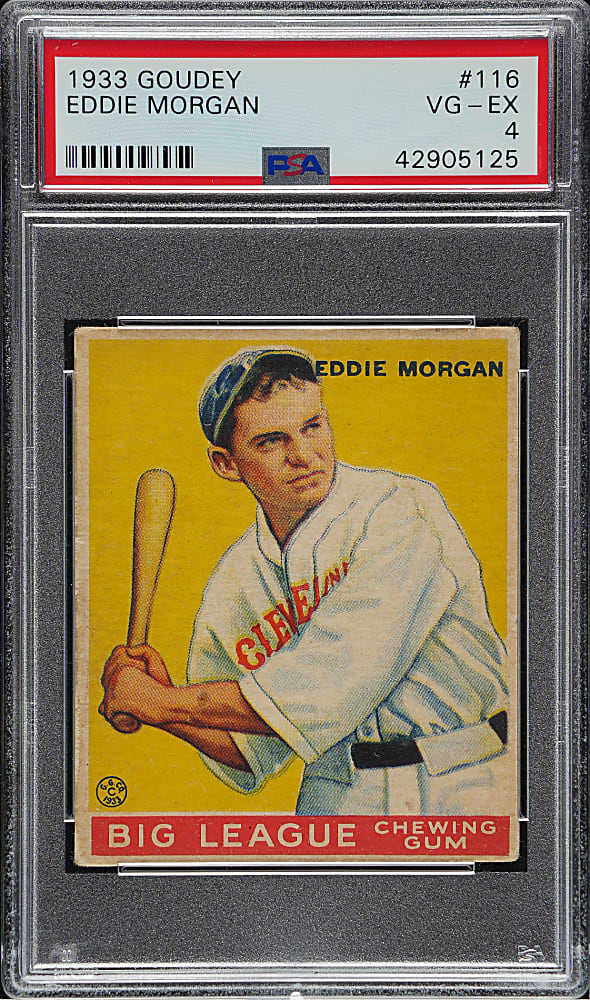 1933 R319 Goudey #116 Eddie Morgan PSA VG-EX 4