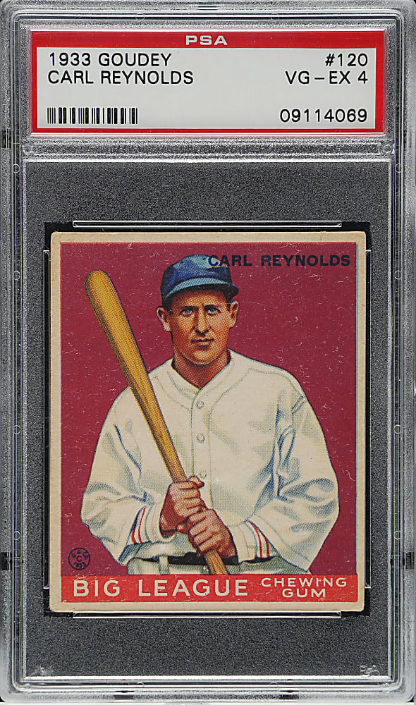 1933 R319 Goudey #120 Carl Reynolds PSA VG-EX 4