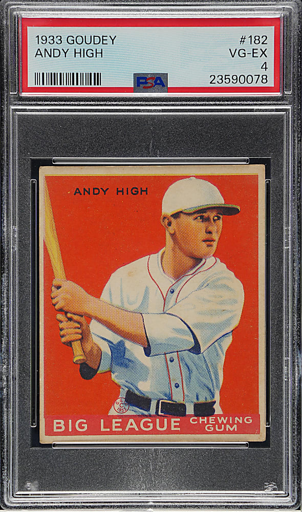 1933 R319 Goudey #182 Andy High PSA VG-EX 4