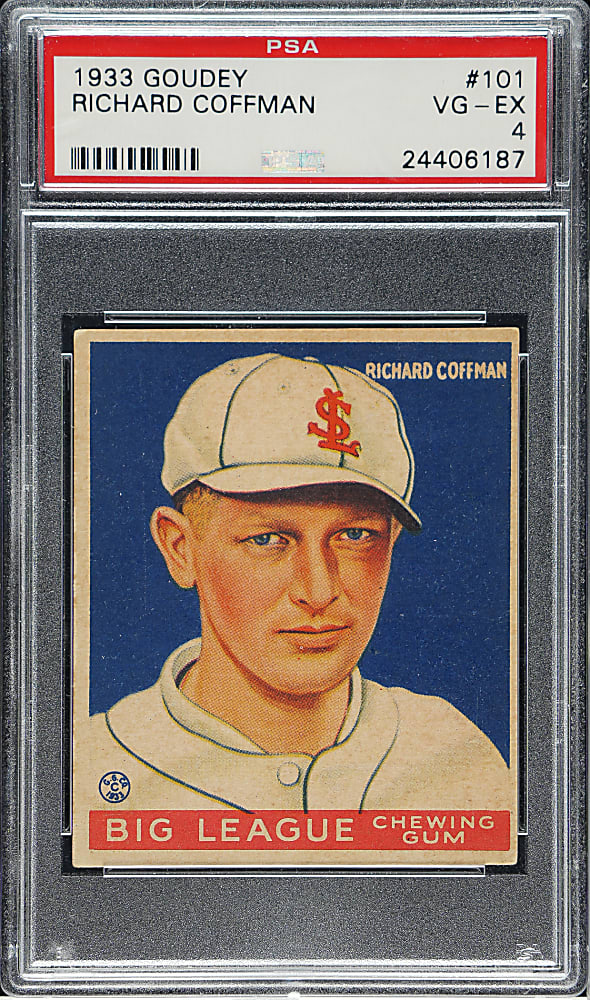 1933 R319 Goudey #101 Richard Coffman PSA VG-EX 4
