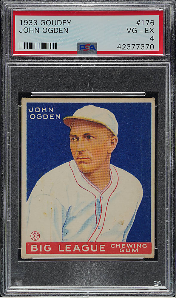 1933 R319 Goudey #176 John Ogden PSA VG-EX 4