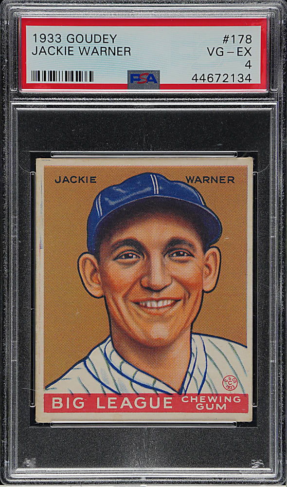 1933 R319 Goudey #178 Jackie Warner PSA VG-EX 4