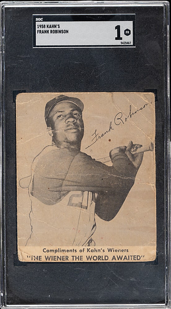 1958 Kahn's Wieners Frank Robinson SGC POOR 1