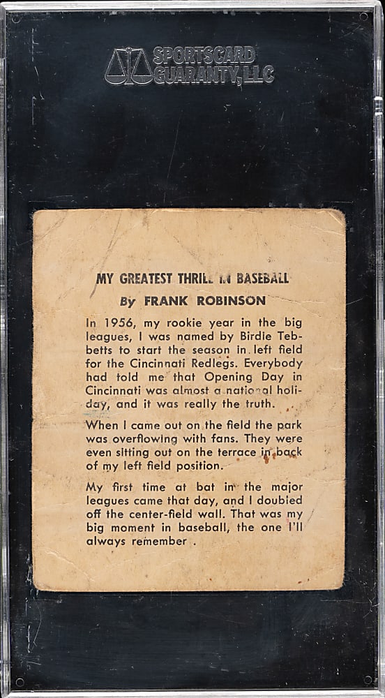 1958 Kahn's Wieners Frank Robinson SGC POOR 1