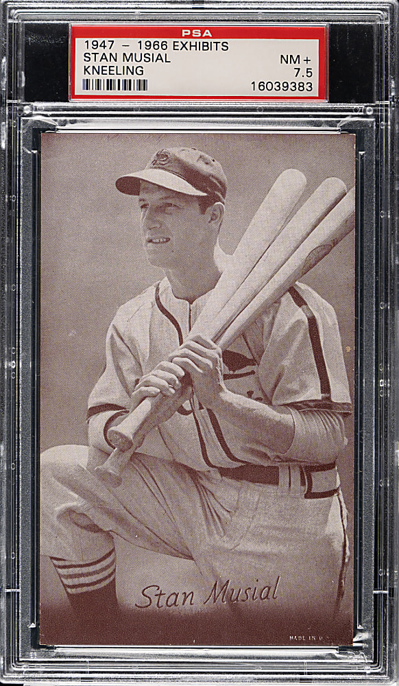 1947-1966 Exhibits Stan Musial Kneeling PSA NM+ 7.5
