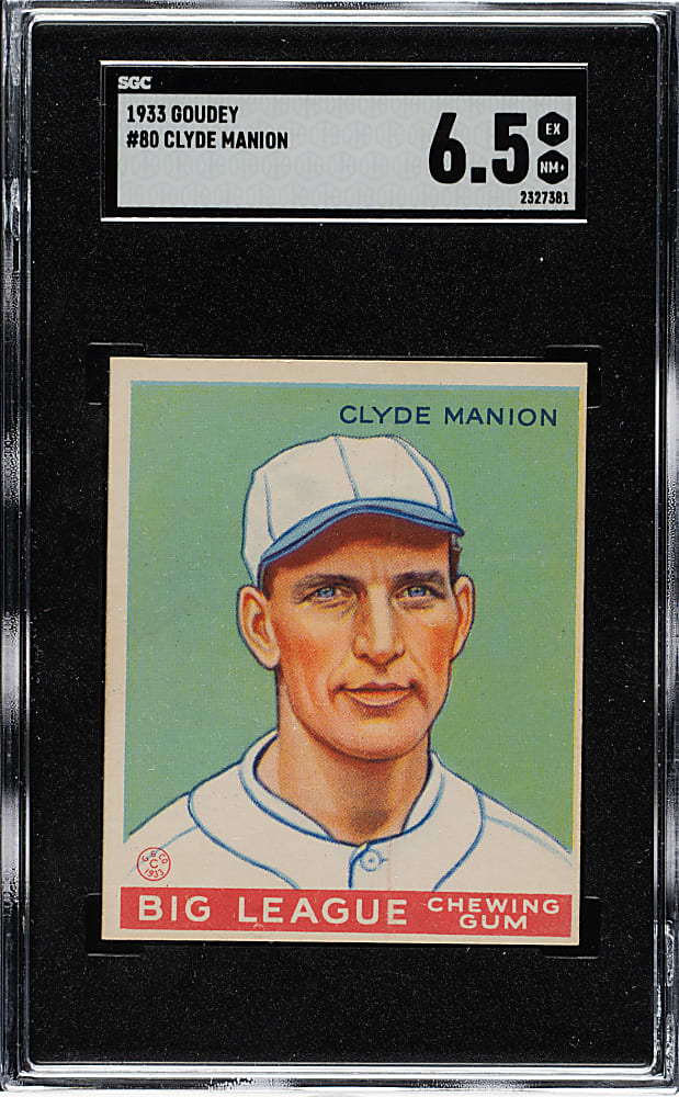 1933 R319 Goudey #80 Clyde Manion SGC EX/NM+ 6.5