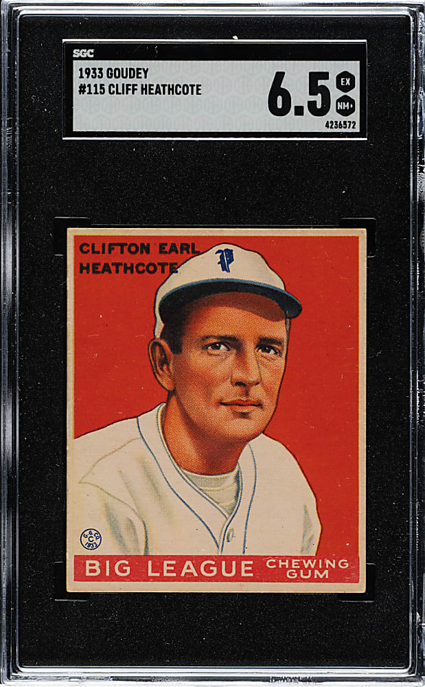 1933 R319 Goudey #15 Cliff Heathcote SGC EX/NM+ 6.5