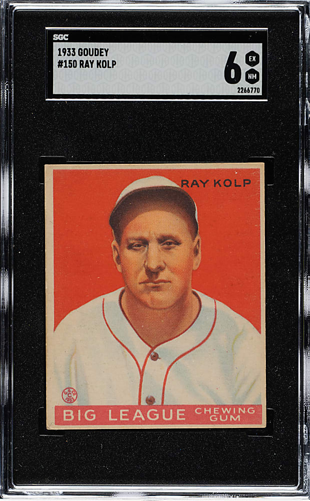 1933 R319 Goudey #150 Ray Kolp SGC EX/NM 6