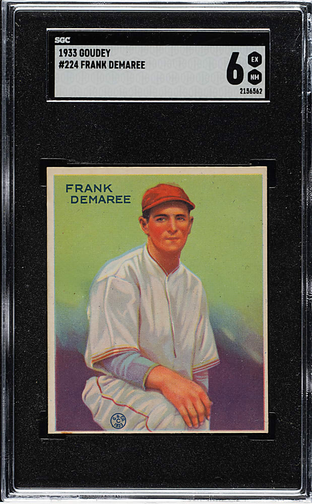 1933 R319 Goudey #224 Frank Demaree SGC EX/NM 6