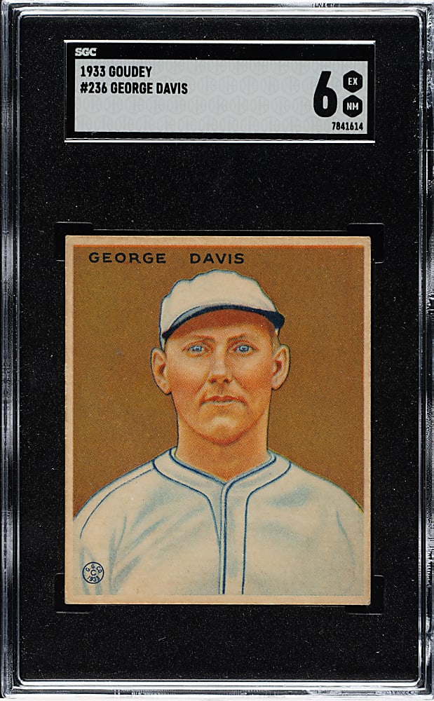 1933 R319 Goudey #236 George Davis SGC EX/NM 6