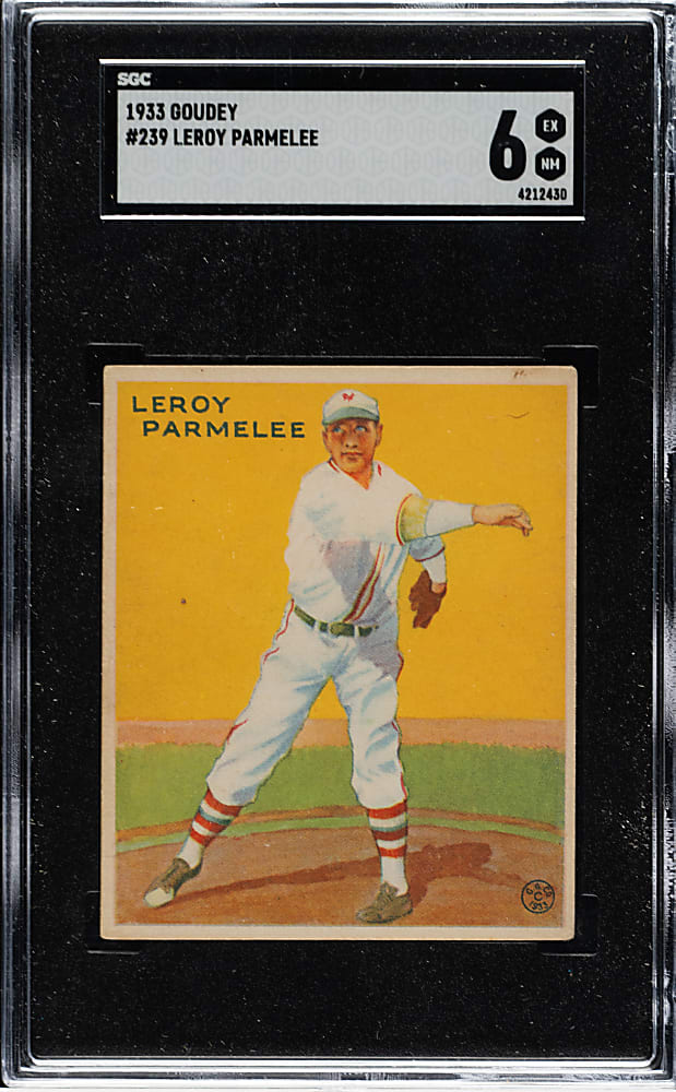 1933 R319 Goudey #239 Leroy Parmelee SGC EX/NM 6