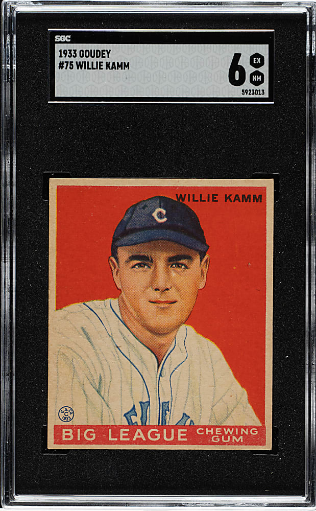 1933 R319 Goudey #75 Willie Kamm SGC EX/NM 6