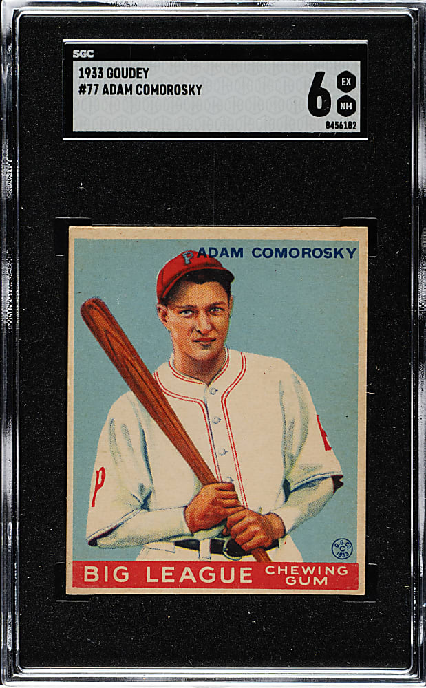 1933 R319 Goudey #77 Adam Comorosky SGC EX/NM 6