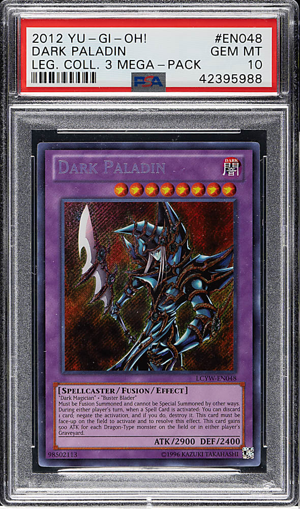 2012 Yu-Gi-Oh! Legendary Collection 3 #EN048 Dark Paladin Holographic PSA GEM MINT 10